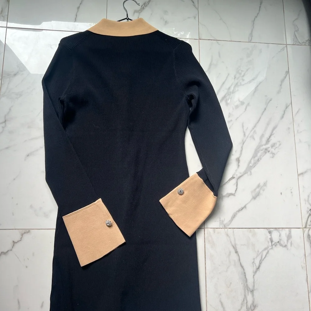 J Crew - Ribbed polo sweater-dress with jewel buttons - Picture 10 of 10